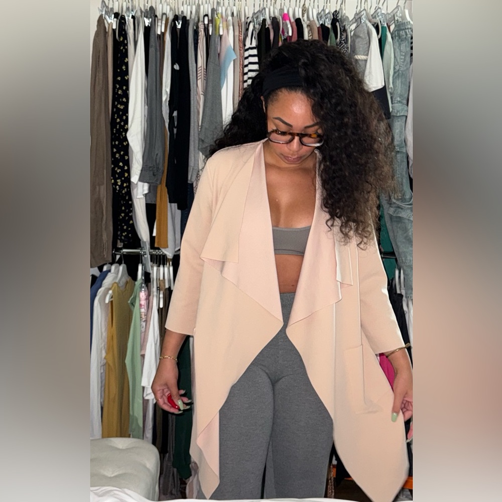 Chic Pink Waterfall Cardigan